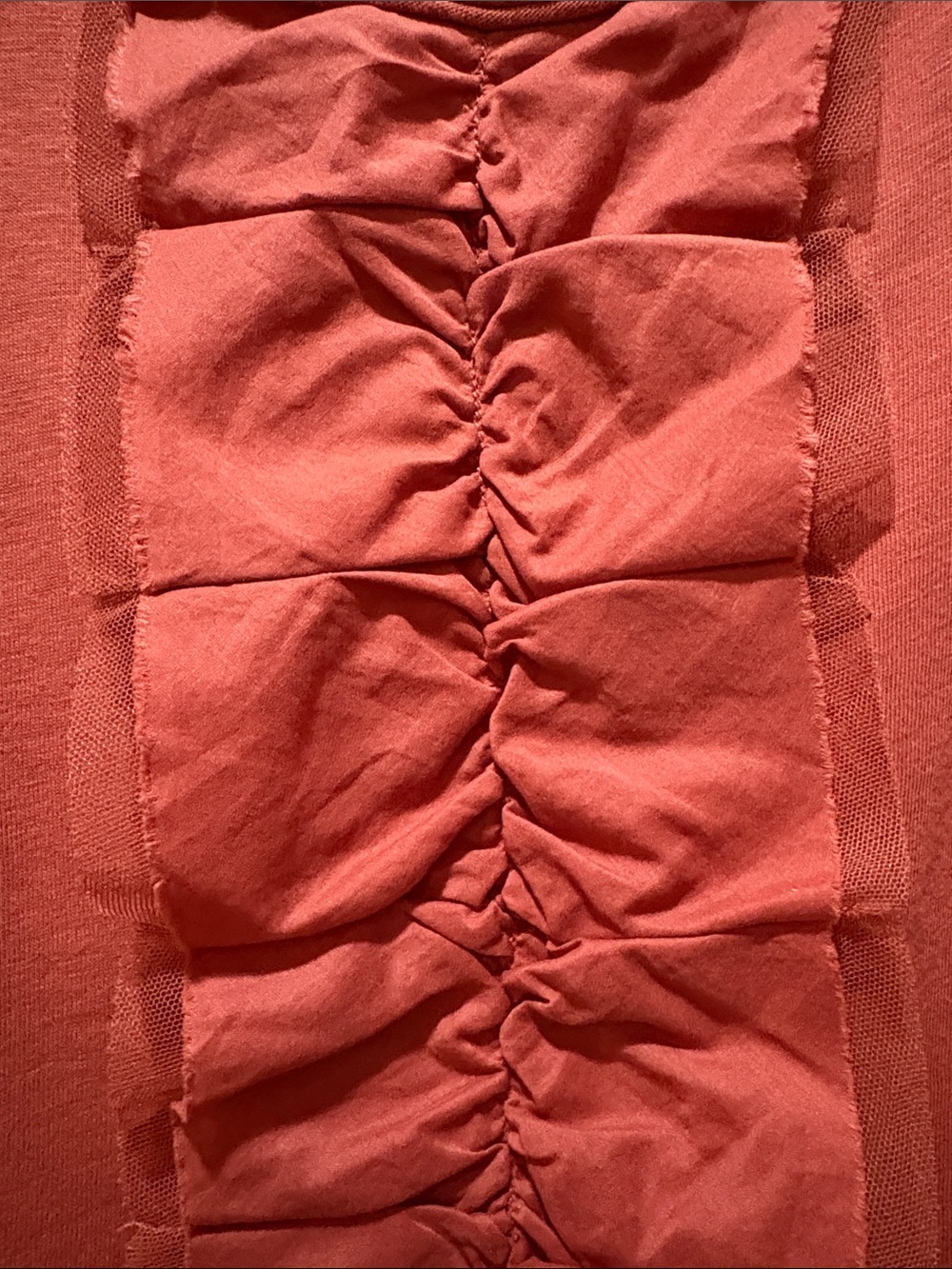 J. Crew Women's Rust Red Ruffle Front Tank - Picture 3 of 6